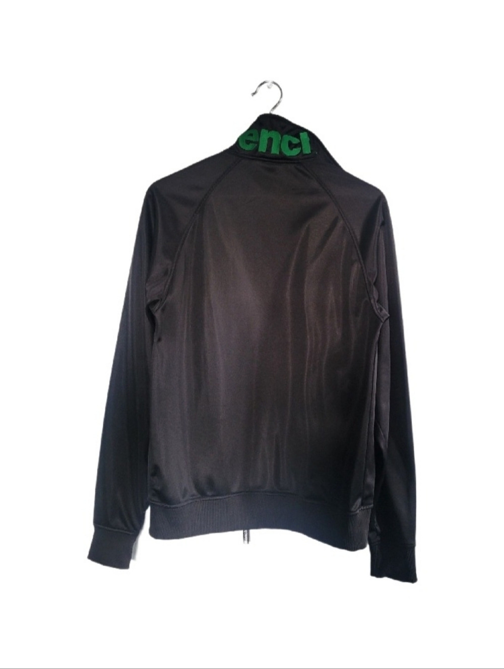 BENCH Zip-Up Jacket with Green Logo Accents Size Mens M Athleisure Lightweight - Picture 2 of 11